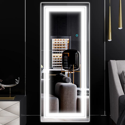 LED Full-Length Mirror — Dimmable, 3 Color Modes | 47"x22"