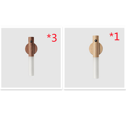 Motion Sensor LED Night Light — Wooden Magnetic Base
