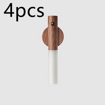 Motion Sensor LED Night Light — Wooden Magnetic Base