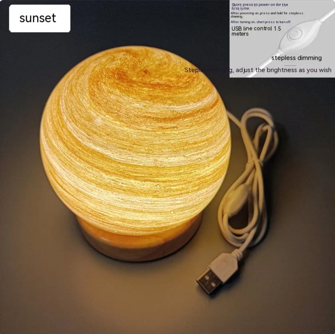 Sunset Table Lamp — Rainbow Atmosphere Night Light