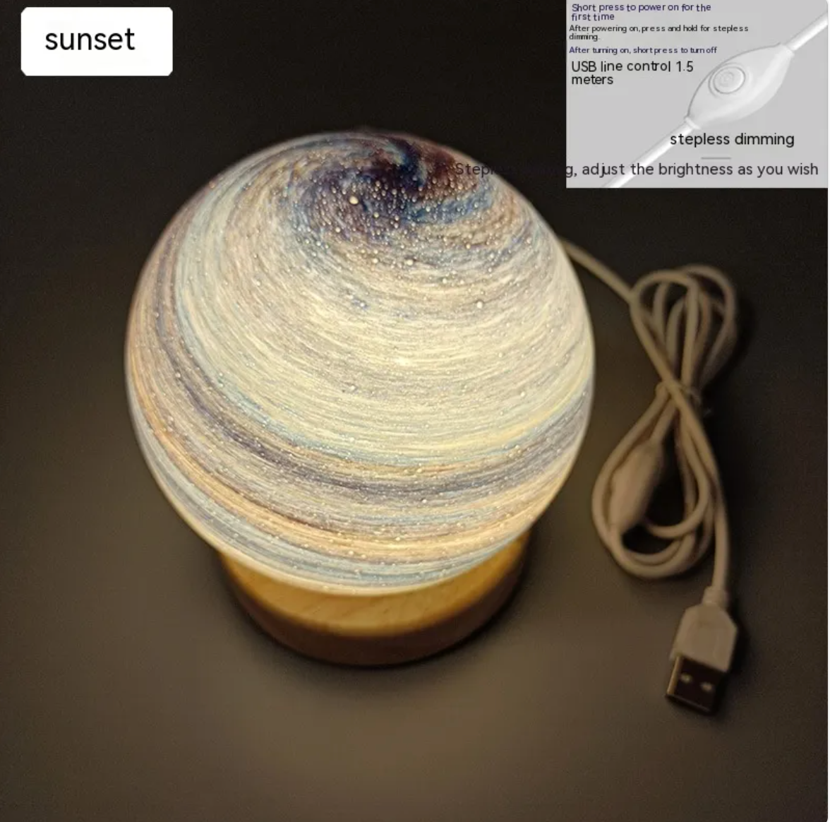 Sunset Table Lamp — Rainbow Atmosphere Night Light