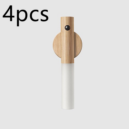 Motion Sensor LED Night Light — Wooden Magnetic Base