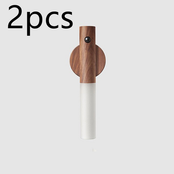 Motion Sensor LED Night Light — Wooden Magnetic Base