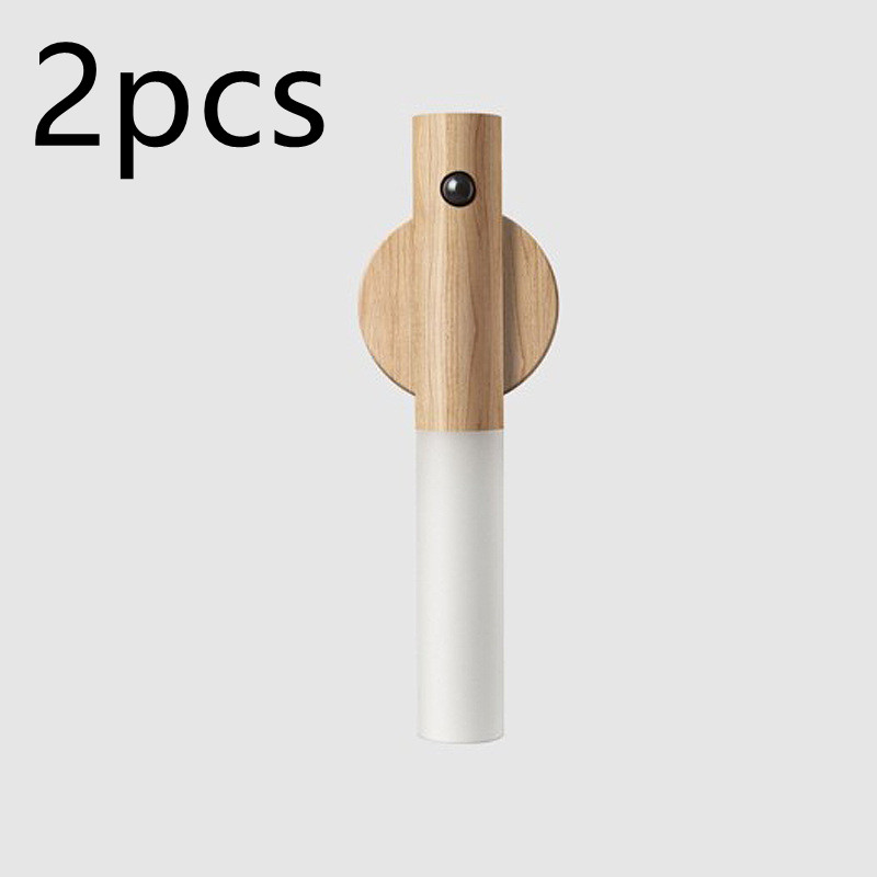 Motion Sensor LED Night Light — Wooden Magnetic Base