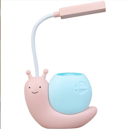 Cute Snail USB Desk Lamp with Pen Holder for Reading