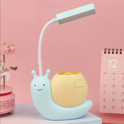 Cute Snail USB Desk Lamp with Pen Holder for Reading