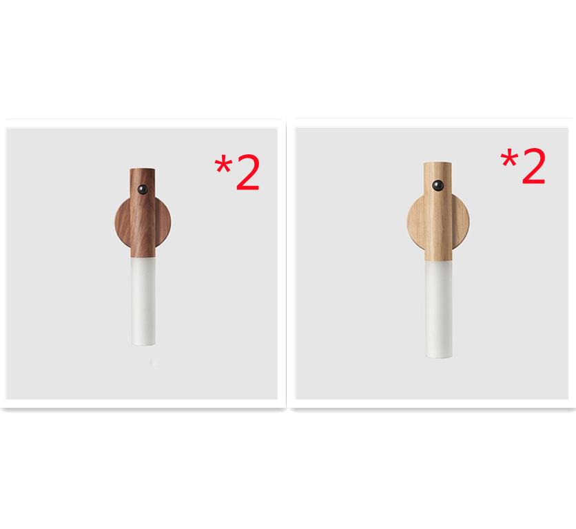 Motion Sensor LED Night Light — Wooden Magnetic Base