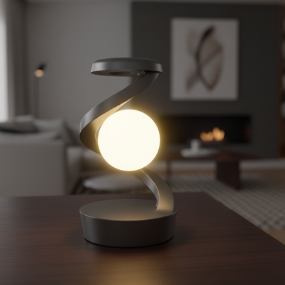 Gray Spiral Lamp