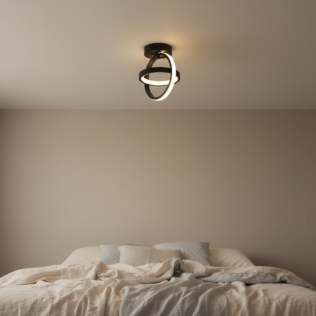 LED ceiling light in bedroom