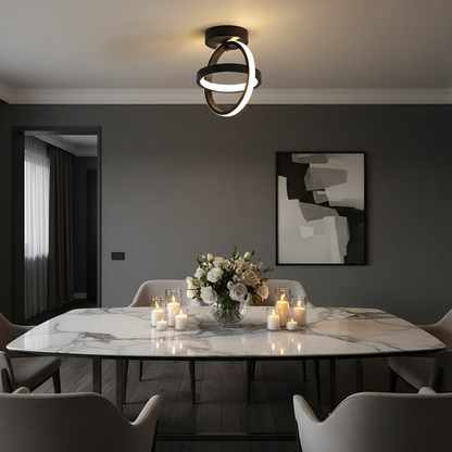 LED ceiling light in dining room