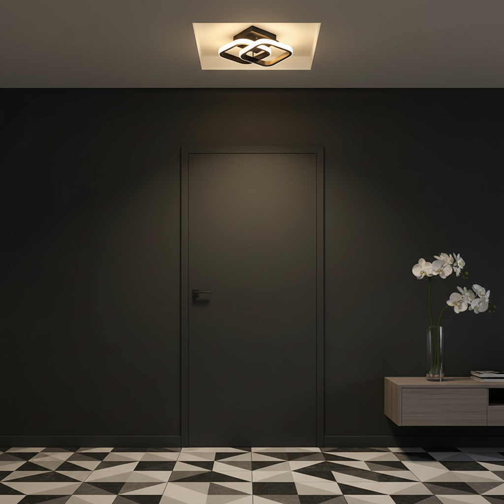 LED ceiling light in entryway