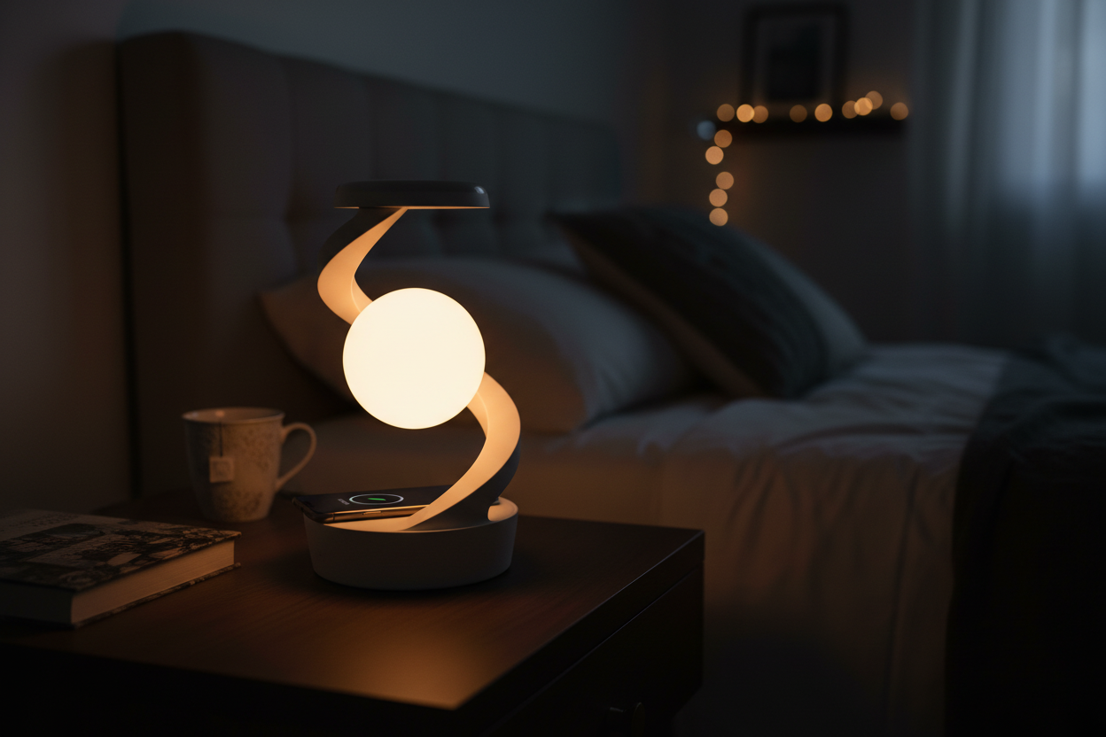 White Lamp Bedroom
