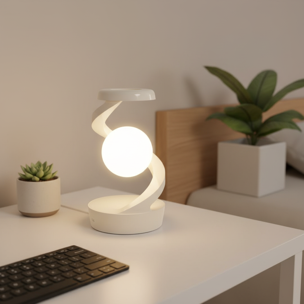 White Spiral Lamp